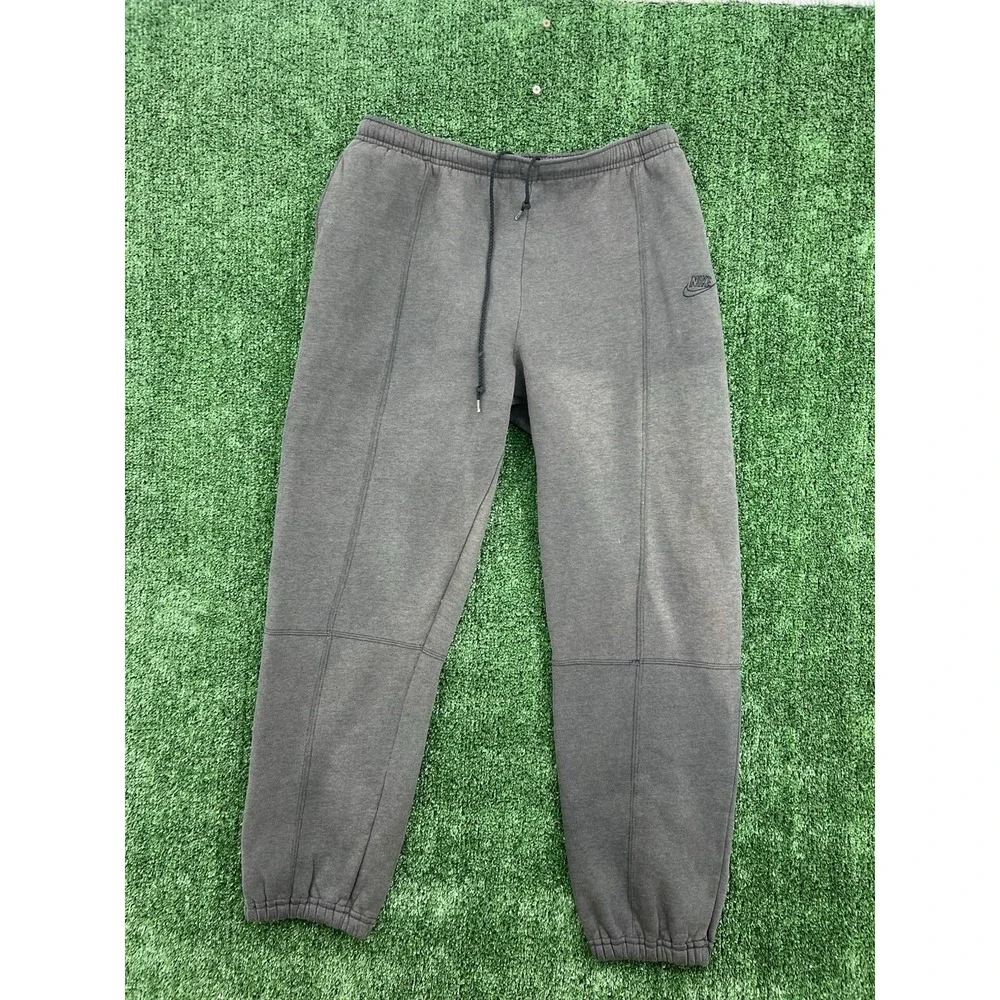 Vintage Nike Pants Mens M Gray Sweatpants Joggers Swoosh Logo Athletic Gym 90s - Picture 3 of 9